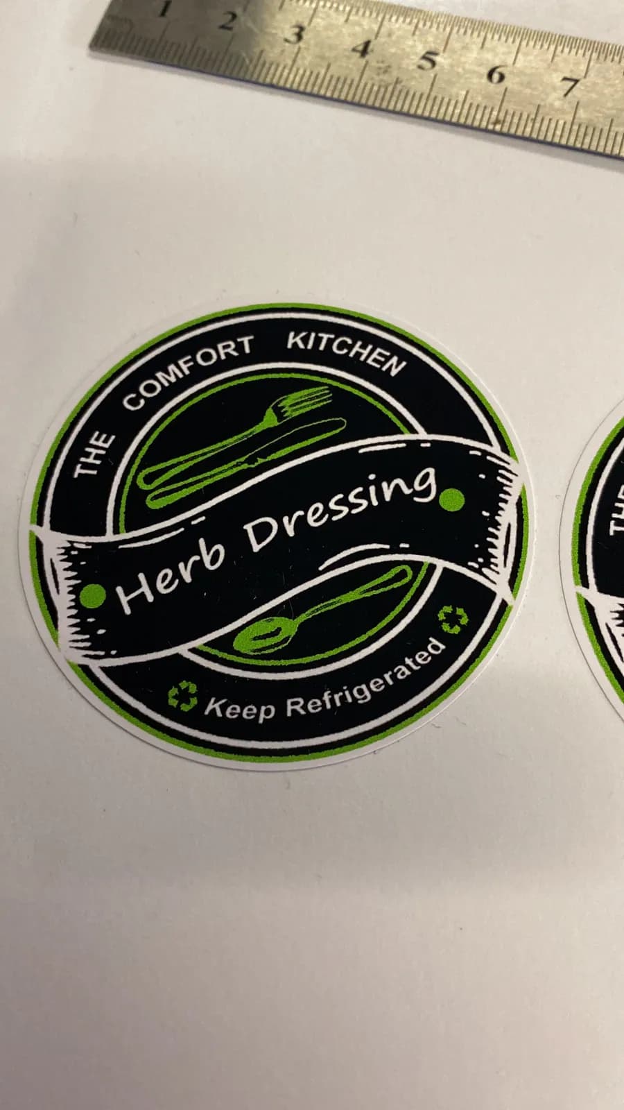 Comfort Kitchen herb dressing label