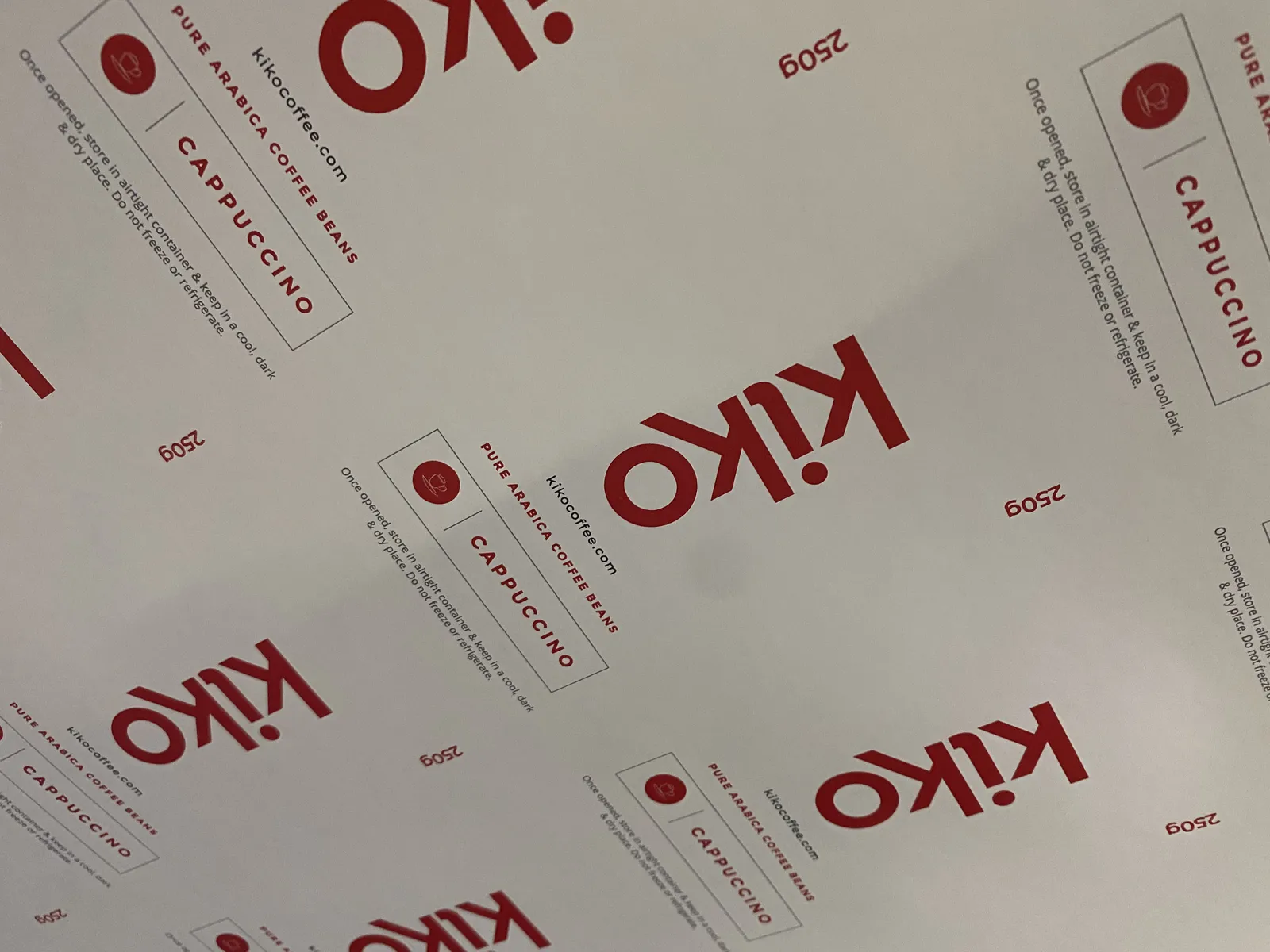 Kiko Coffee cappuccino product label