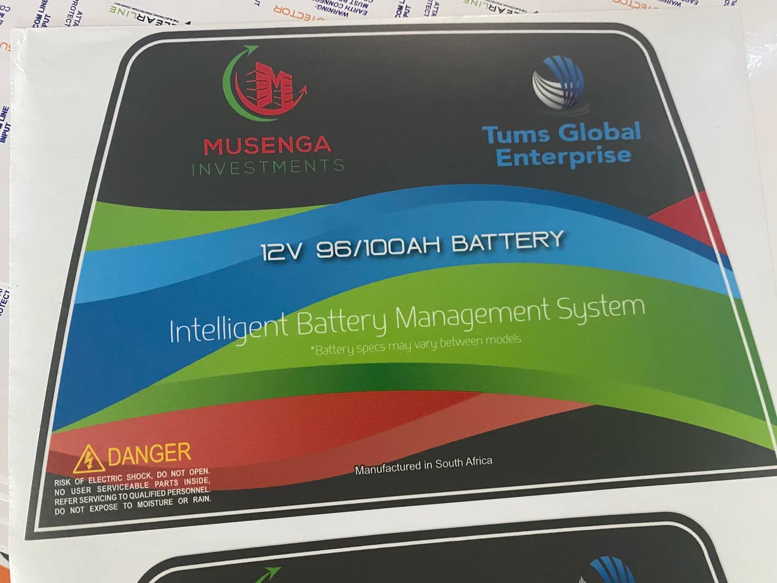 Musenga battery management system label