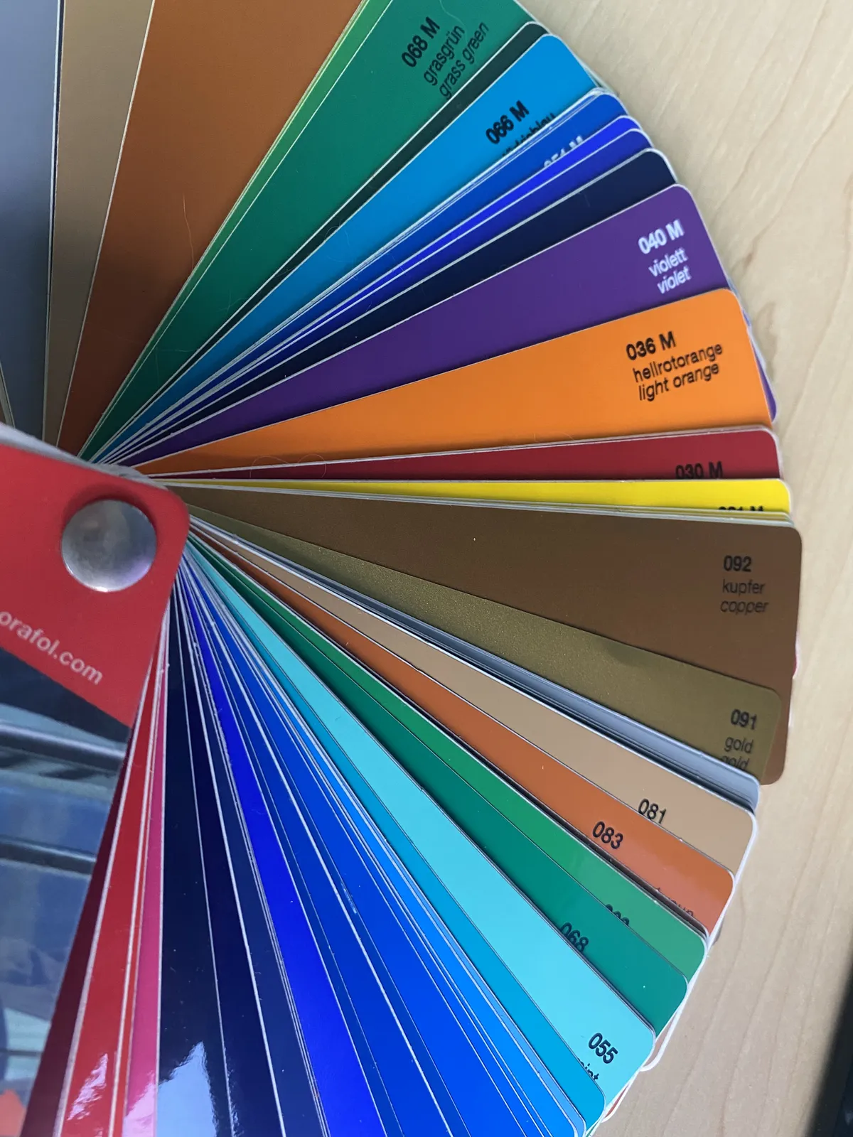 Orafol vinyl material swatch