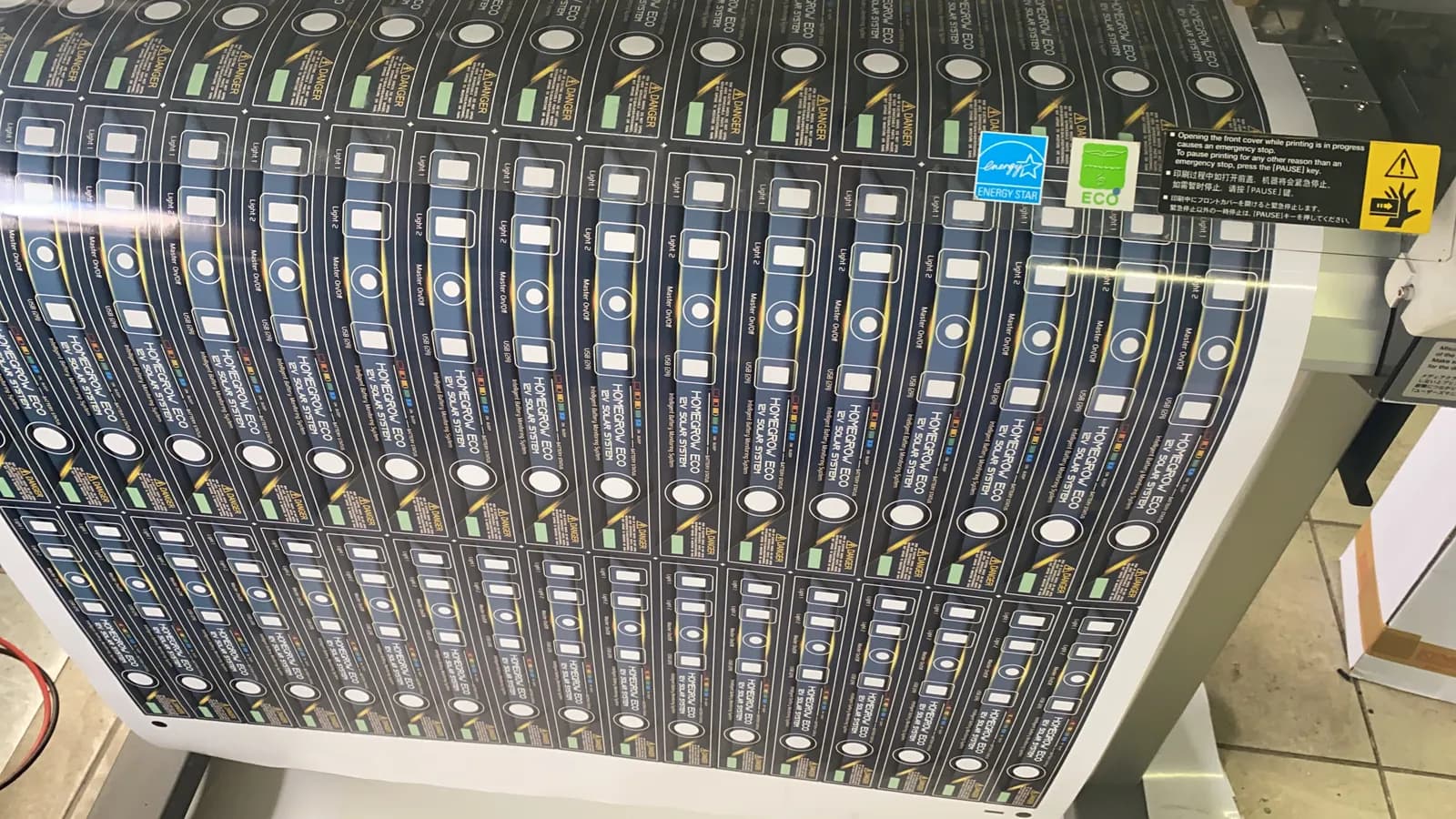 Wide format label production