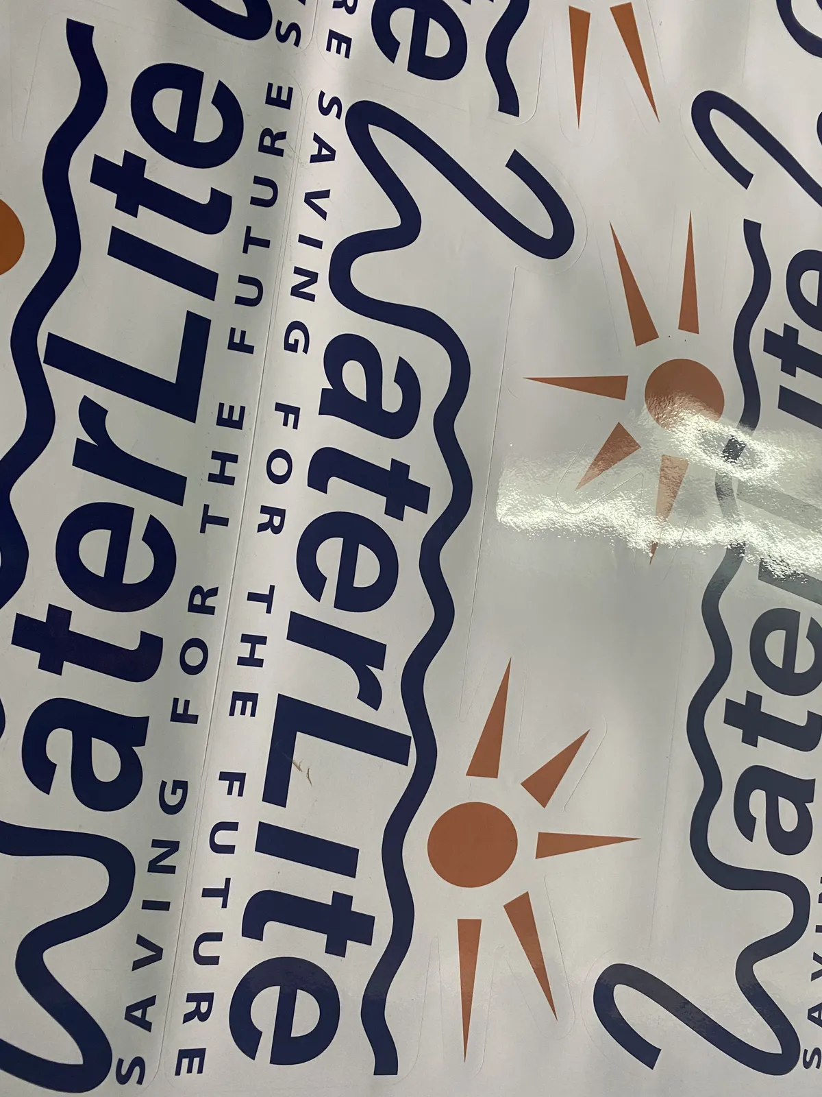 WaterLite large vinyl label